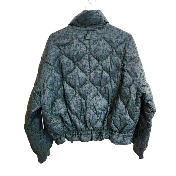 FLX Dark Green Puffer Jacket Cinchable Waist High Neck Zip and Snap Size… - Picture 2 of 16